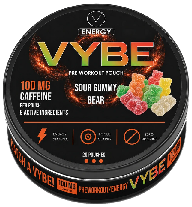 VYBE Energy Sour Gummy Bear tin