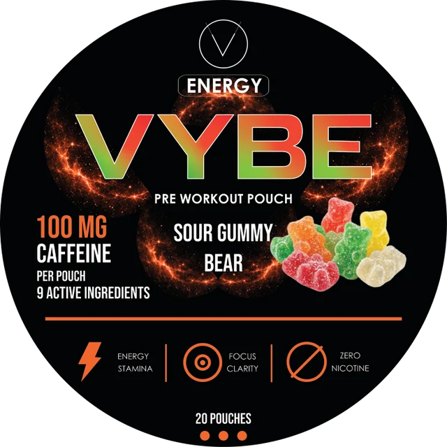 VYBE Energy Sour Gummy Bear tin